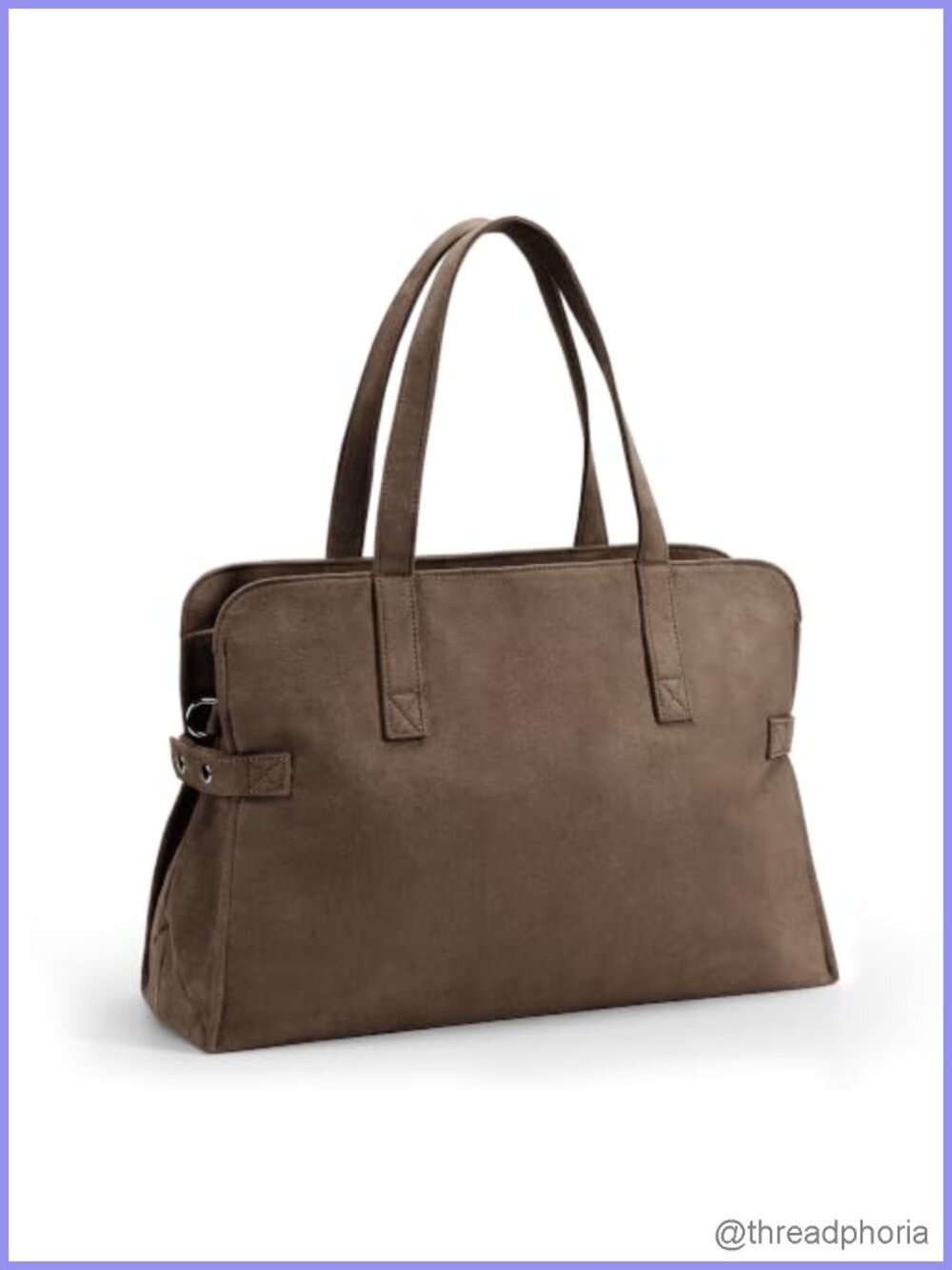 KALIDI Suede Tote Bag with Zipper Large Women's Purse Handbag for Work Travel